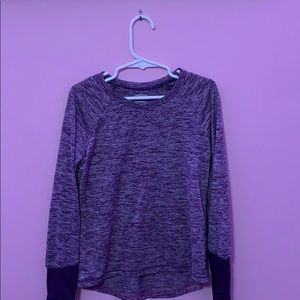 Purple long sleeve kids shirt
